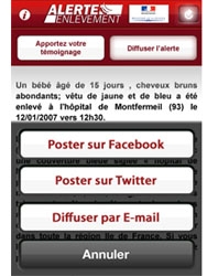 L'alerte enlèvement est désormais disponible sur l'iPhone L'alerte enlèvement est désormais disponible sur l'iPhone